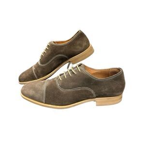 STUDIO INK Taupe Brown Suede Leather Lace Up Oxford Size 10.5